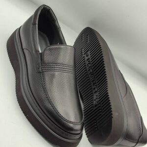 Black leather shoes