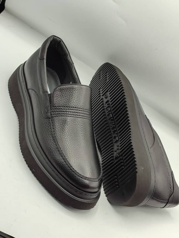 Black leather shoe