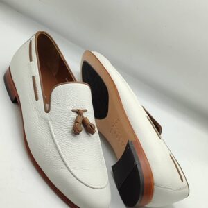 White leather shoe