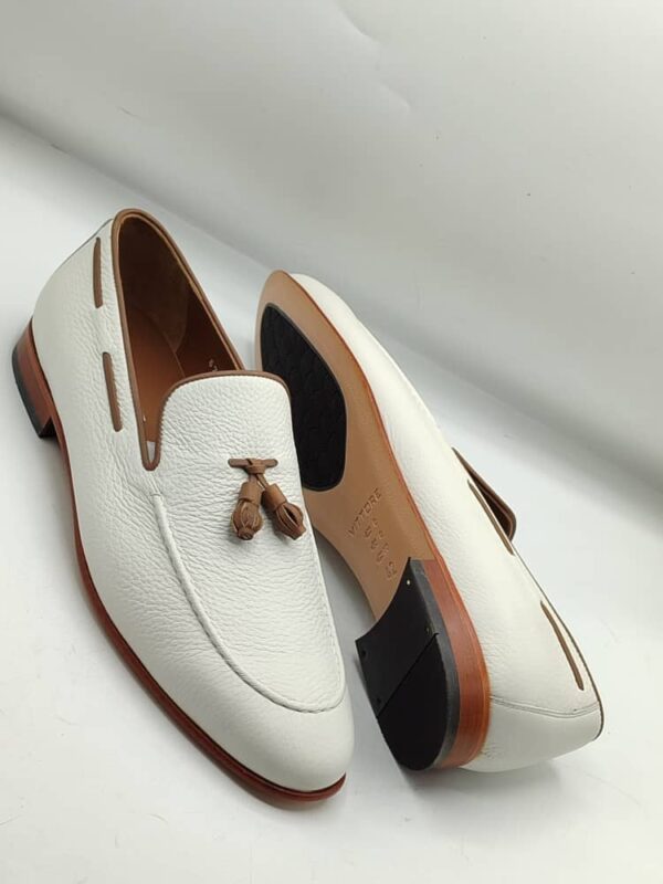 White leather shoe