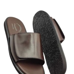 L’Artigiano Italiano – Coffee Brown Leather Slippers