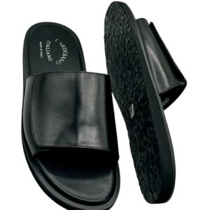 L’Artigiano Italiano – Black Leather Slippers